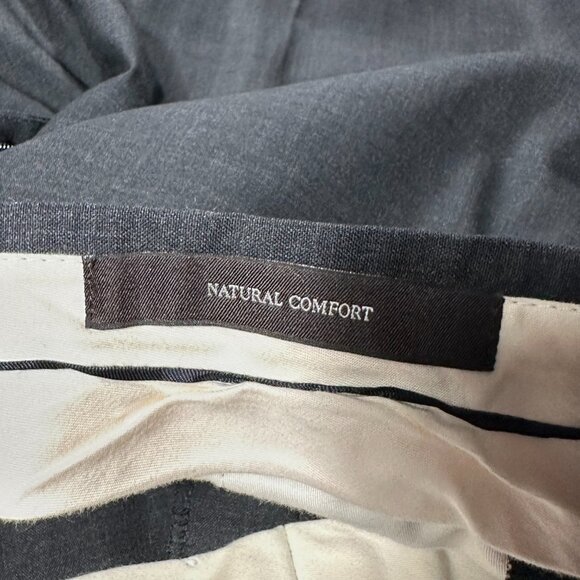 Z Zegna Dark Gray Straight Leg Wool Trousers Size 36x32 - Picture 5 of 10